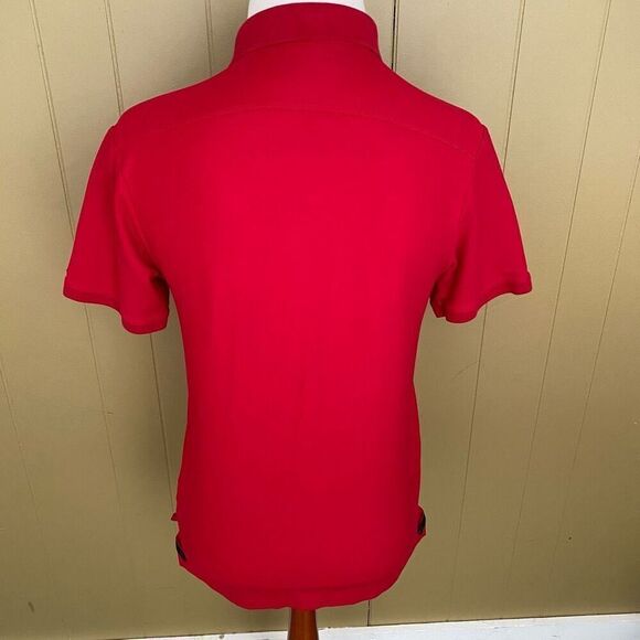 New Era men M 3 button short sleeve polo red - Picture 7 of 9